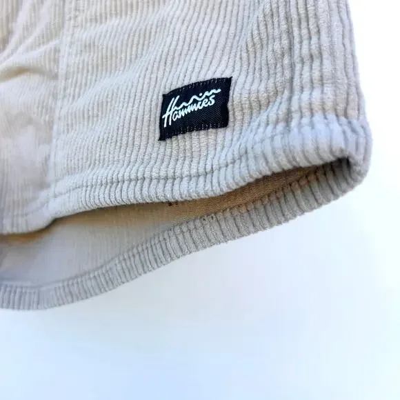 Hammies Women’s Retro High Waisted Corduroy Shorts Beige Size 28 - Picture 5 of 6